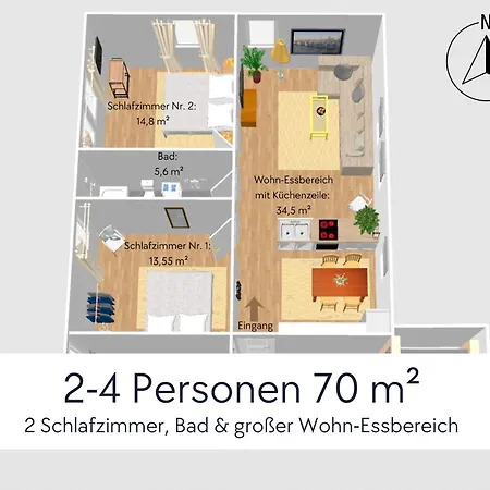 Appartement Graefin Anna - Rueckzugsort Fuer Freundetreffen In Der Historischen Hinterburg - 2 Schlafzimmer, Altstadtlage, Garten, Aufzug, Hund Willkommen